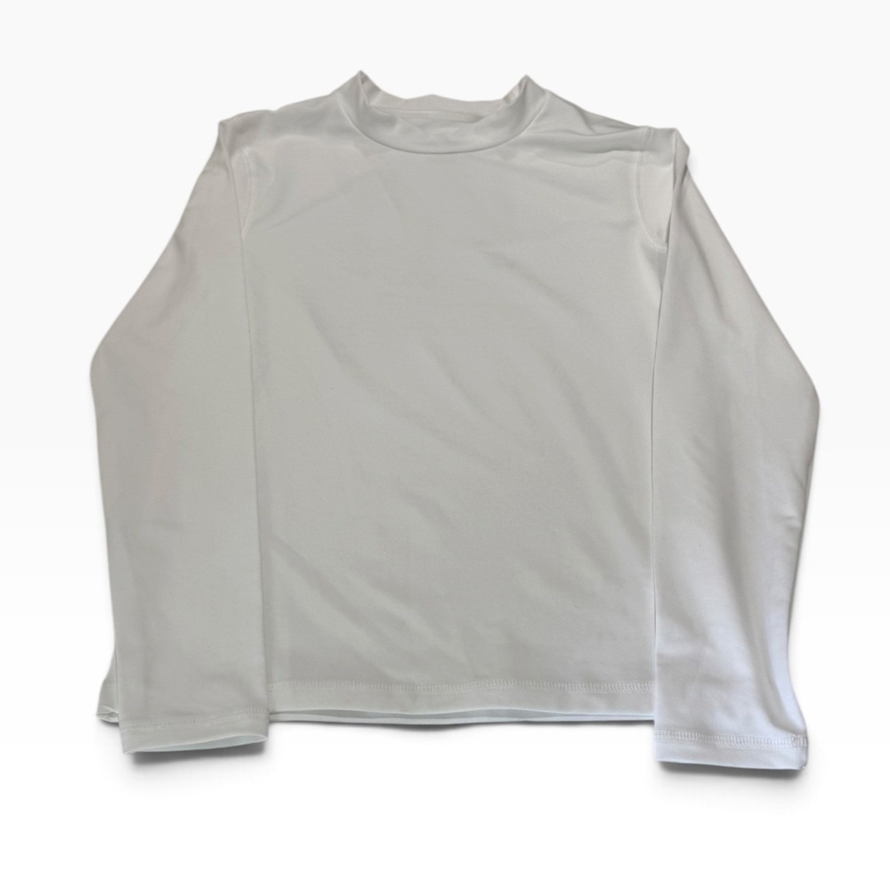 Cat & Jack Boys Rash Guard Size M 8/10 White Long Sleeve Swim Shirt UPF